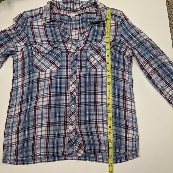 Soft Joie Checkered Plaid Button Up Flannel Shirt - Picture 8 of 9